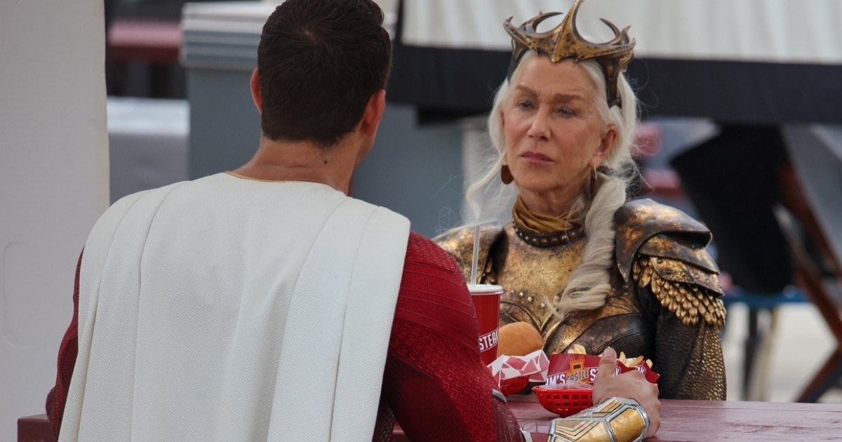 ภาพหลุดจากกองถ่ายหนัง Shazam! Fury Of The Gods เผยให้เห็น Helen Mirren  ในบทวายร้ายของเรื่อง – ไอทีเมามันส์